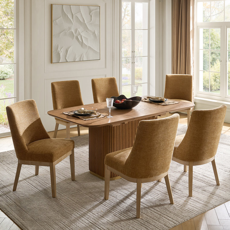 Chaise en bois massif Albertina Farmhouse, 6, Chameau