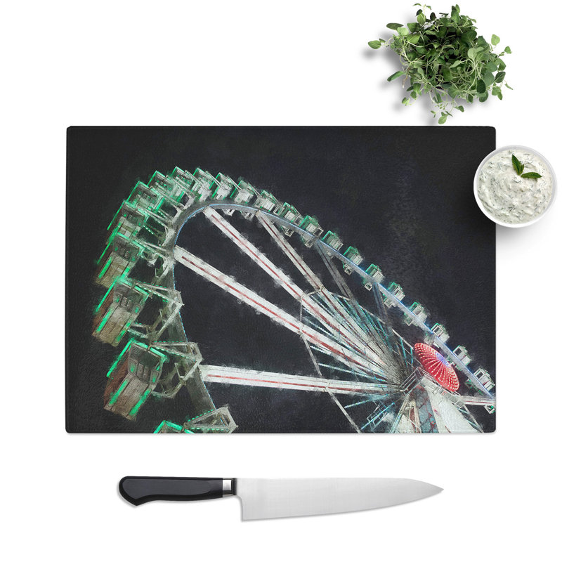 Ferris Wheel Vol.1 Painting Chopping Board, 28.5cm W x 39cm L