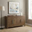 Armoire de rangement rustique de conception moderne 1 pièce Buffet à finition brune avec cadre réglable et cadre robuste