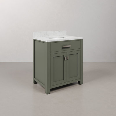 Minnetrista 30'' Single Bathroom Vanity with Marble Top