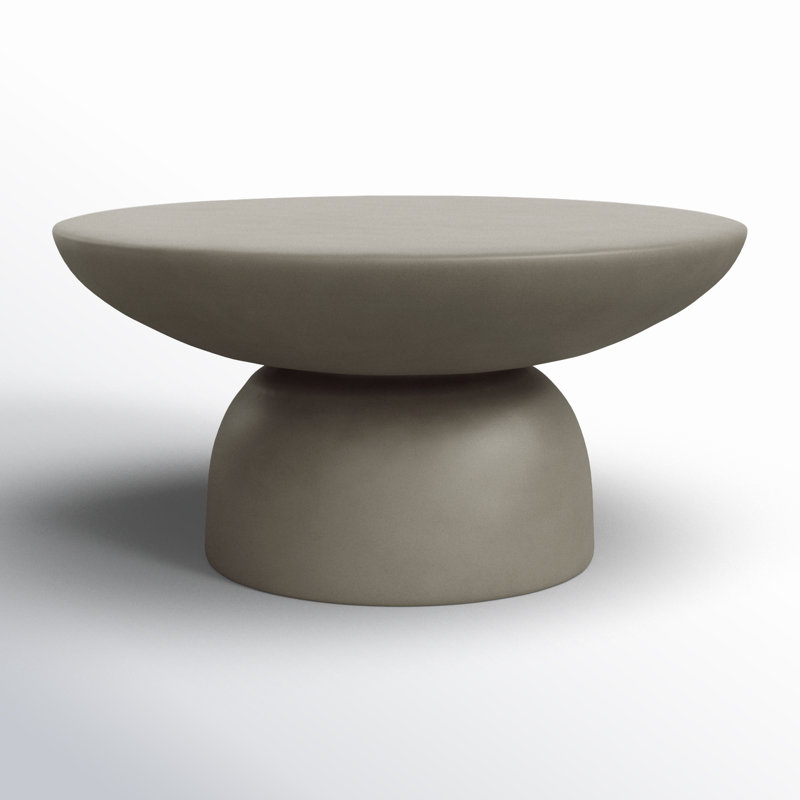 Allegheny Round Stone/Concrete Outdoor Coffee Table