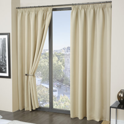 Cozine Pencil Pleat Blackout Thermal Curtains