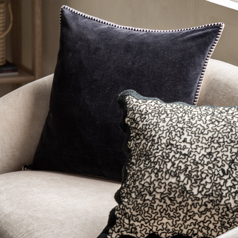 Velvet Cushion, Black