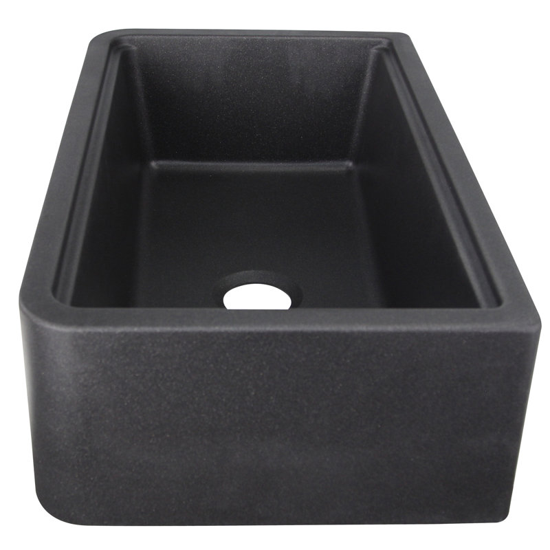 Farmhouse Apron 32.75'' L Farmhouse Single Basin Kitchen Sink, Black