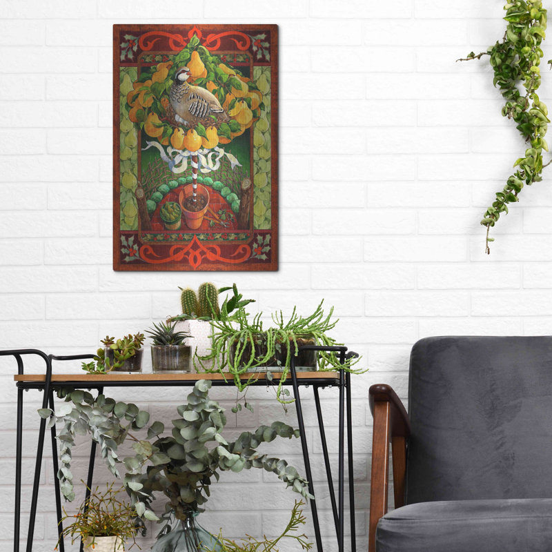 «Partridge in a Pear Tree» par David Galchutt, art mural en métal, H 16 po x l 12 po