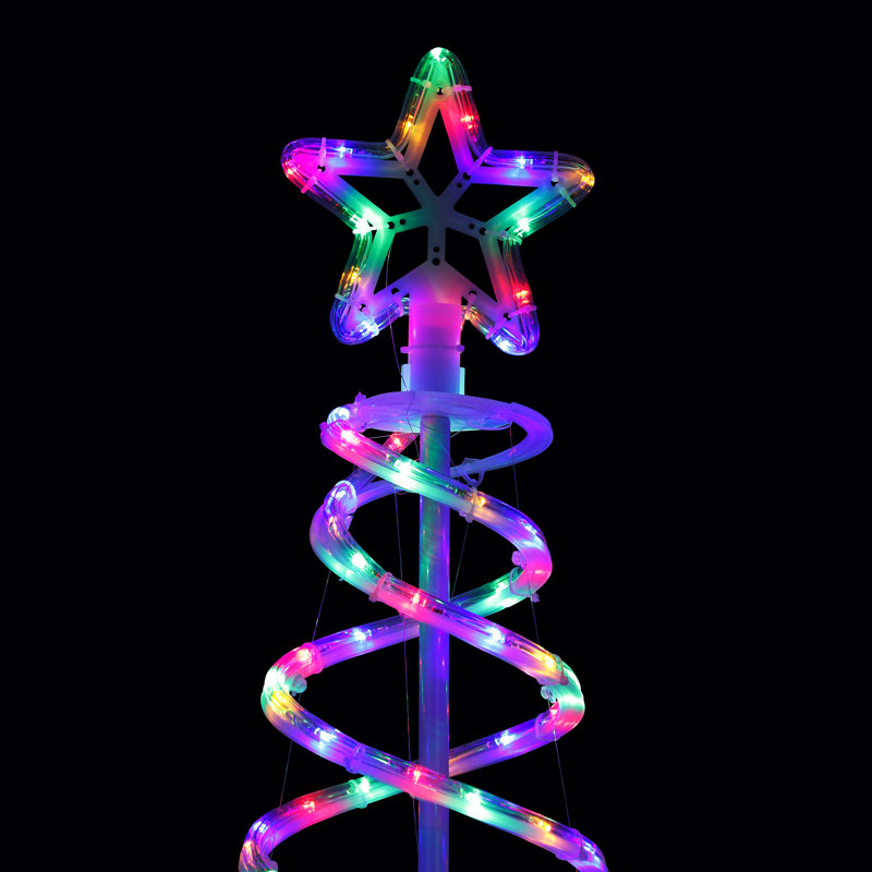 Arbre de Noël en spirale illuminé, H 81 po x l 23 po x P 23 po