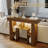 43" Console Table, Modern Wood Side Table With Open Storage Shelves, Freestanding Narrow Display Shelf, Accent Table, Behind Couch Table For Living Room, Hallway, Foyer-2101387390