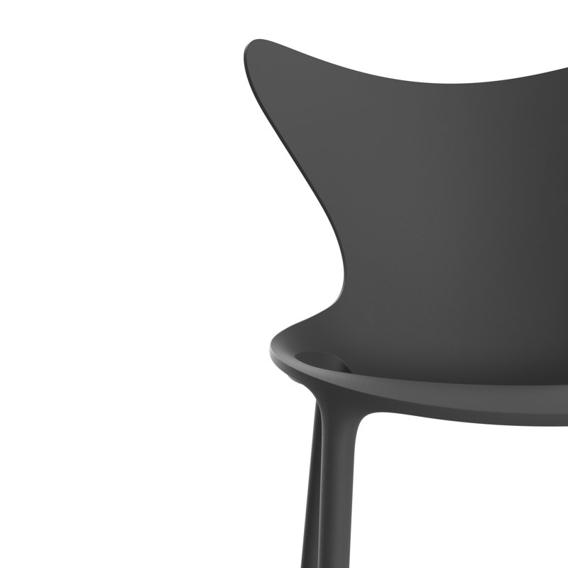 Chaise d'appoint empilable Love, Noir