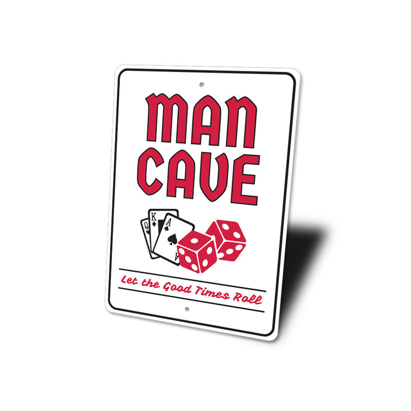 Panneau «Man Cave» en aluminium, H 18 po x l 12 po x P 0,06 po