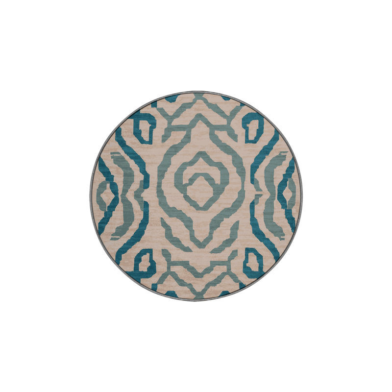 Silky Soft Plush Gray Area Rug, Round 7'