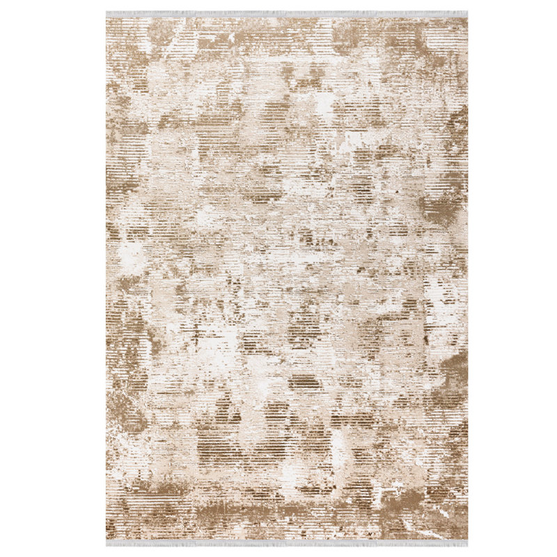 Tapis luxueux à franges de couleur vison, 5,2 x 7,5 pieds | 100% acrylique, 2800 grammes par mètre carré | Hauteur des poils: 0,5 à 0,6 pouce | 520 000 points de fil | Facile à nettoyer avec l'aspirateur, parfait pour le décor du salon et de la chambre à coucher