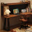 Brown L-Shaped Solid Wood writing desk-118615320
