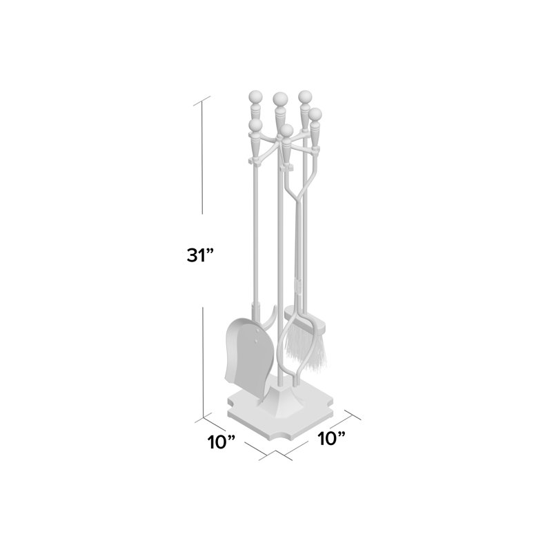 Subrahmanyam Bronze Fireplace Tool Set