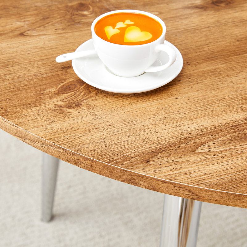 Ensemble de table de salle à manger extensible MDF grain de bois de conception moderne pour les réunions de famille