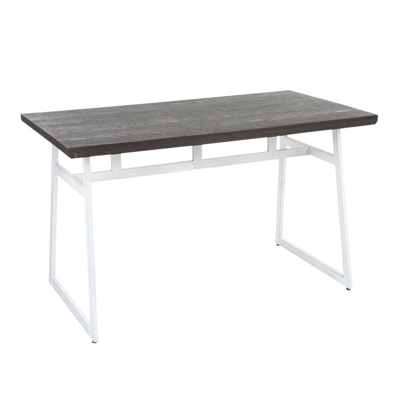 Table de salle à manger Geo Industrial en métal et espresso