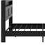 Structure de lit plateforme en bois avec tête de lit à DEL avec rangement et 2 USB, grand rangement sous le lit-2033660306