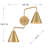 Emilyne 2-Light Adjustable Wall Sconce in Brass-1102416269