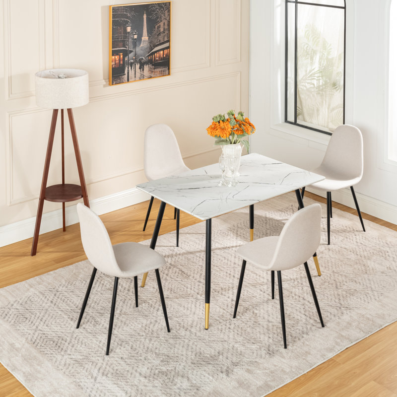 Ambreal Dining Table, White