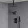 Pressure Balancing Shower Faucet 12" High-Pressure Dual Showerheads with LCD Display