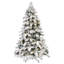 Arbre de Noël à flocage automatique 5/6/7 / 8Ft en PVC avec lumières DEL blanc chaud-1152905690