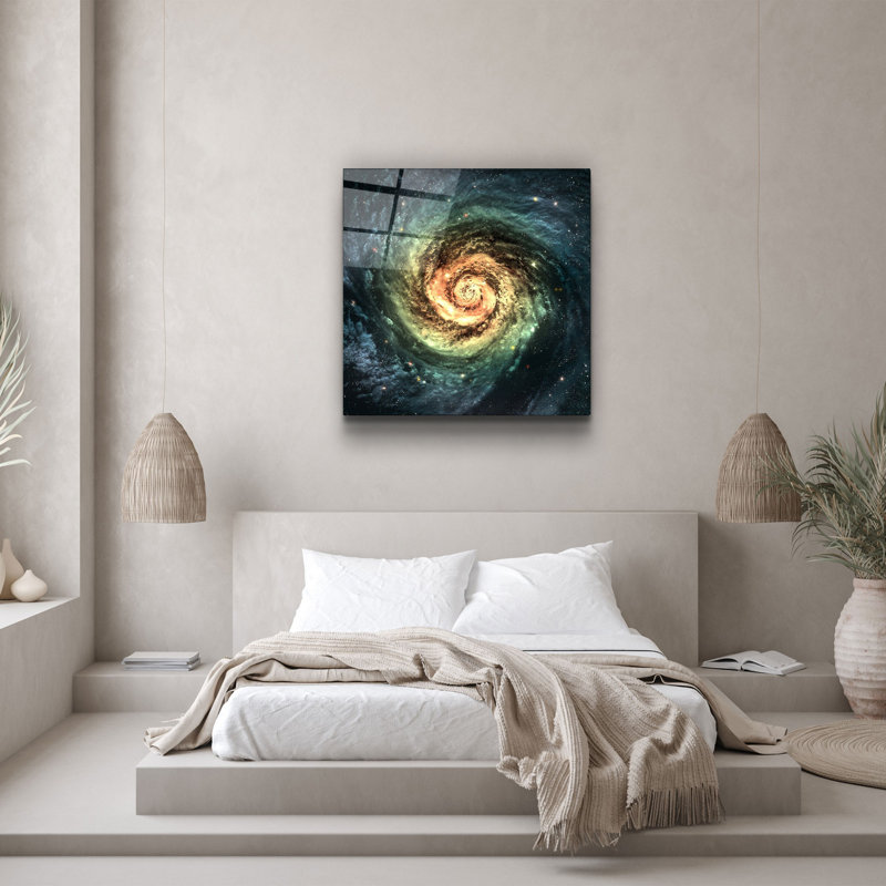 Élégante peinture décorative en verre trempé, 40 x 40 po | 100% verre trempé, épaisseur: 0,16 pouce | Impression UV pour des couleurs éclatantes et une durabilité | Parfait pour la décoration intérieure et les amateurs d'art