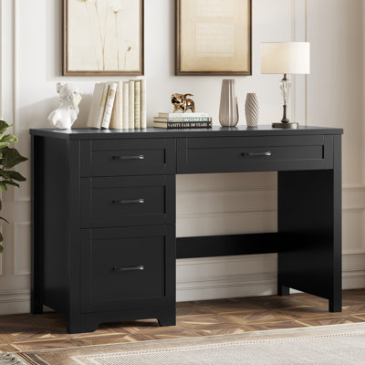 Bureau de direction Farmhouse de 47 po avec tiroir classeur, bureau d'ordinateur en bois avec 4 tiroirs de rangement