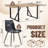 71" Modern Rectangular Dining Table Set-129575161-129575163