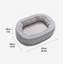  Lit lavable pour chien Donut, gris, taille M