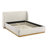 Queen Size Bed with Boucle Upholstered Wingback Headboard