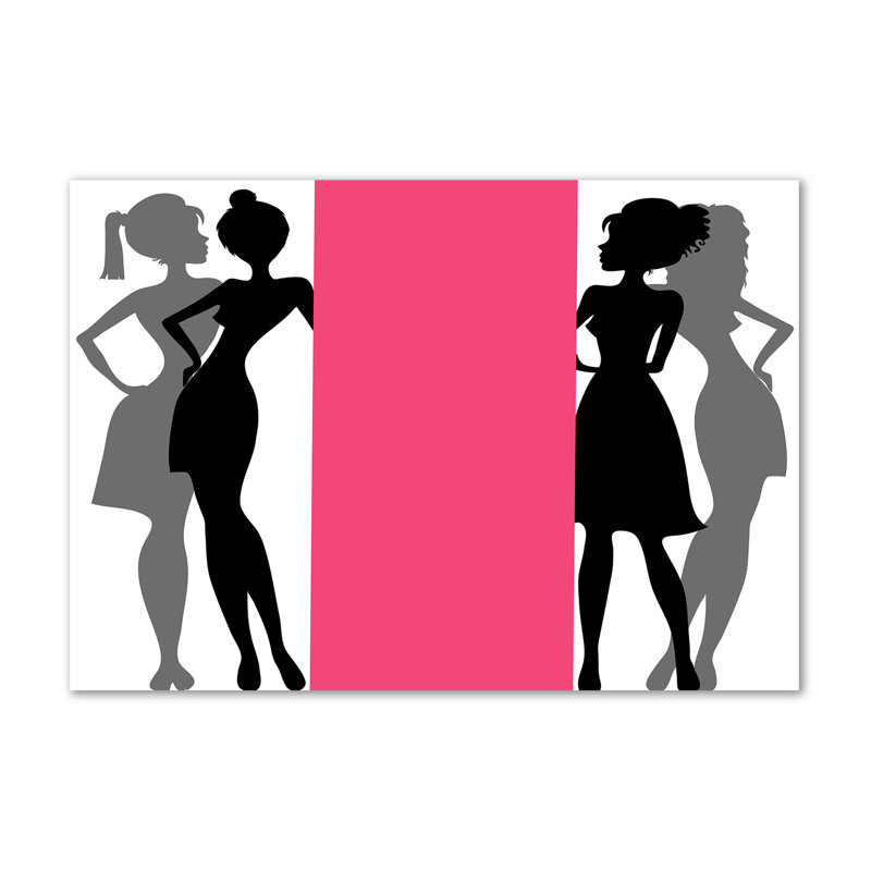 Women'S Silhouettes - Wrapped Canvas Print