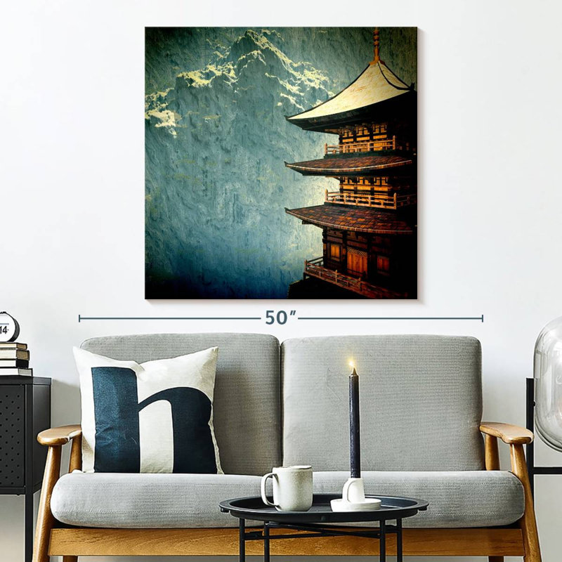 Temple bouddhiste zen Adella, H 33 po x l 33 po