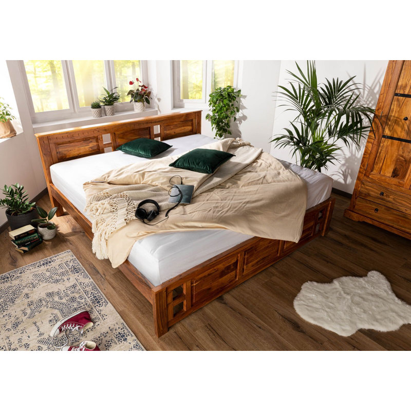 Oxford Solid Wood Storage Bed, Super King (6'), Honey