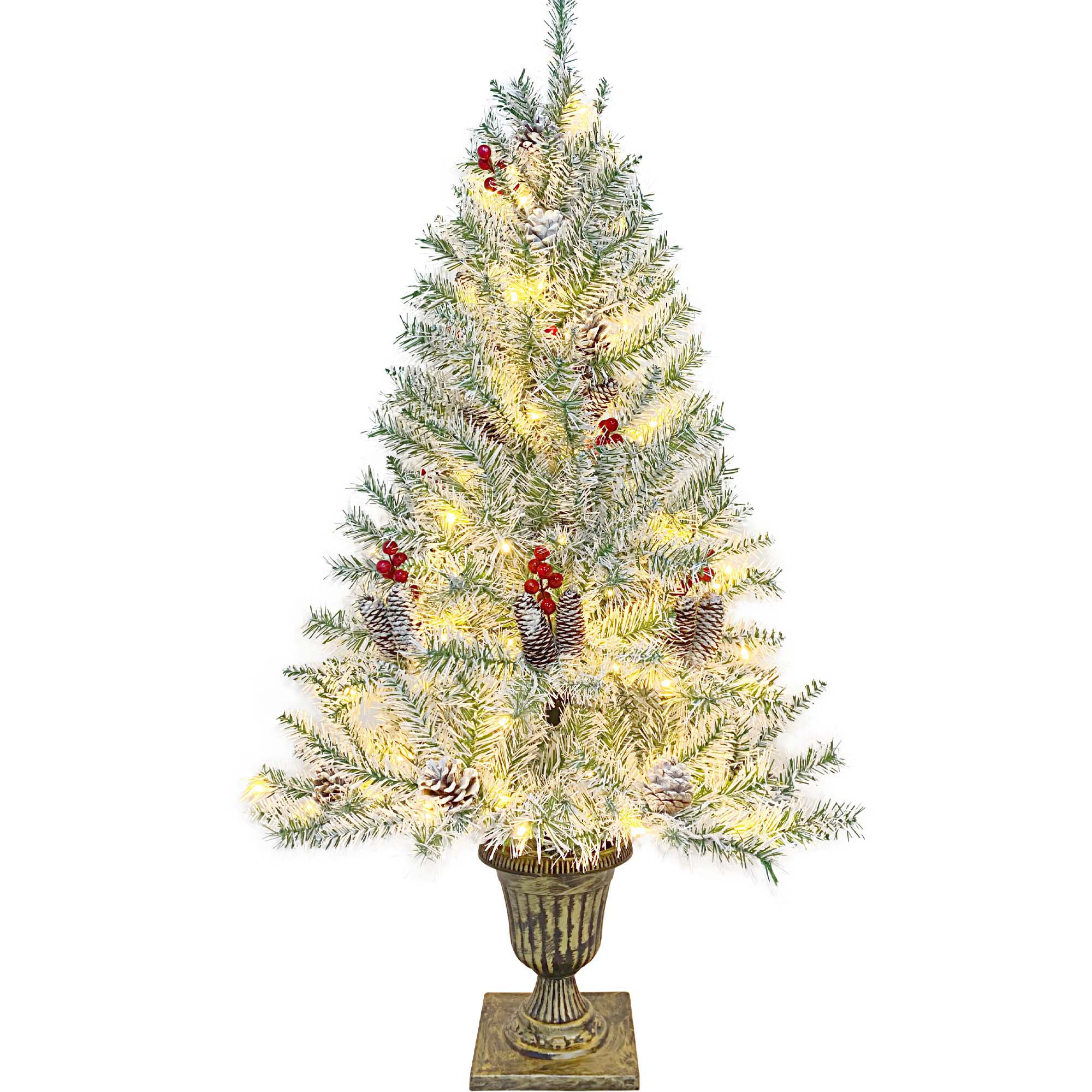 7.5' Lighted Artificial Fir Christmas Tree with 700 Warm White LED Lights & Footswitch main image 0