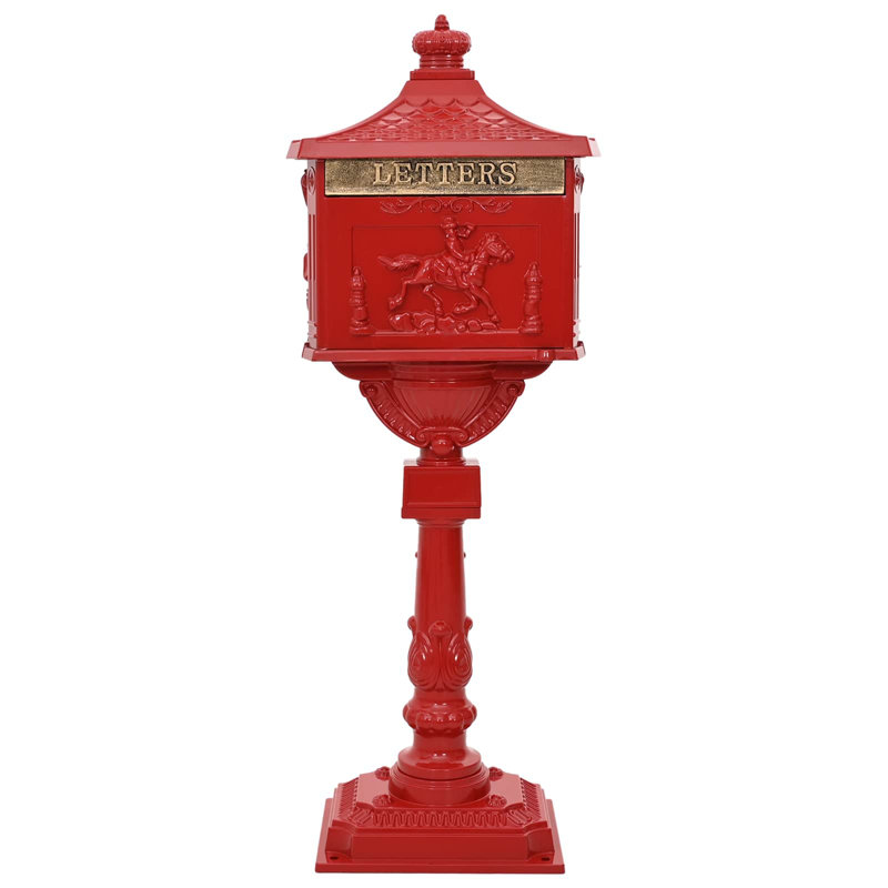 Cast Aluminum Drop Box, Red
