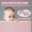 Lit pour tout-petits, lit pour tout-petits - conception basse-terre avec rails de garde amovibles, lit de transition rembourré doux, lit de bébé standard pour les enfants de 1 à 6 ans (rose)-1342587714