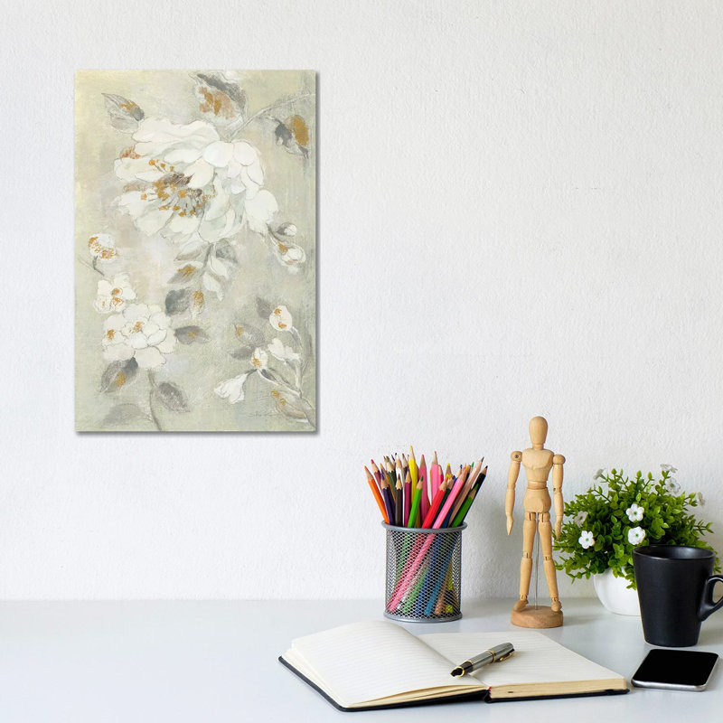 Romantic Spring Flowers II White by Silvia Vassileva - Gallery-Wrapped Canvas Giclée on Canvas, Canvas