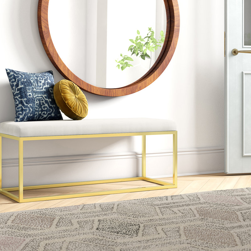 Banc en tissu Anticipate, Ivoire