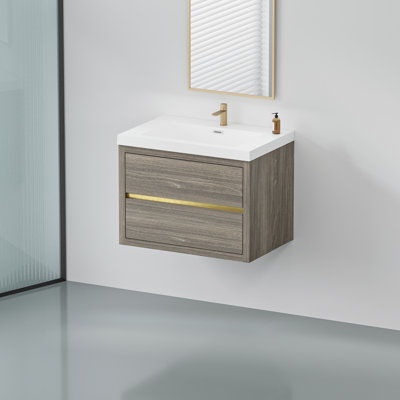 Meuble-lavabo flottant avec lavabo Lechlade