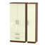 Yvette 3 Door Manufactured Wood Wardrobe-18860328-23704022