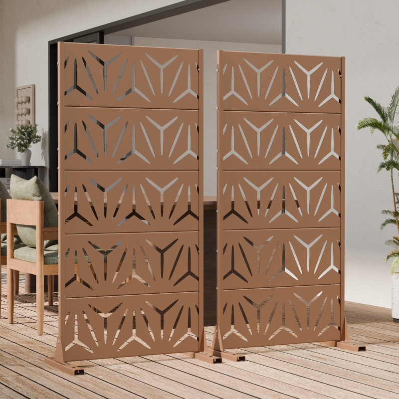 Panneau de clôture 60 po H 60 po x l 30 po, H 59 po x l 30 po x P 12 po, Brun