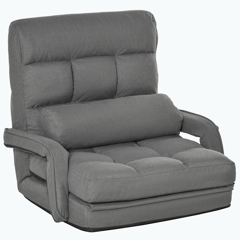 Trule Reclining Floor Game Chair in Gray