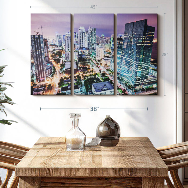 " Florida At Night ", 28" H x 45" W x 1.25" D