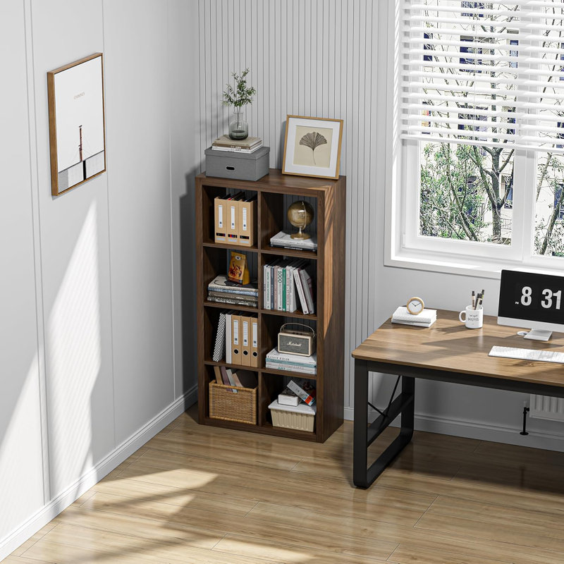 Storage Bookshelf - Multifunctional Display Shelf for Living Room, Bedroom & Home Office, Classic Oak