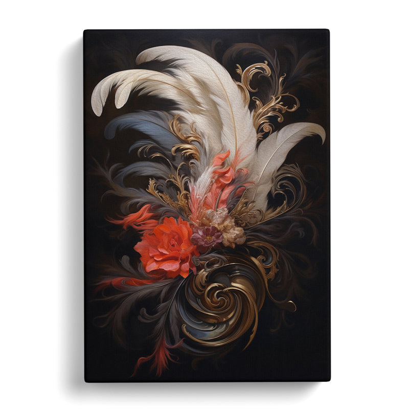Feather Baroque - No Frame Print, 50cm H x 35cm W x 3cm D