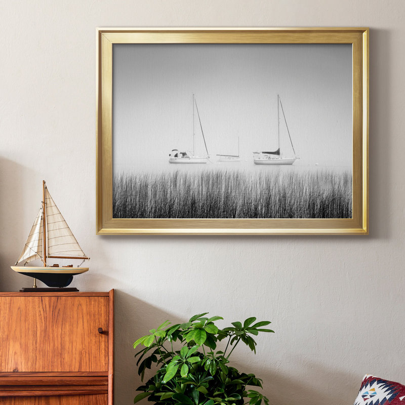 «Island Boat», reproduction encadrée de qualité supérieure - prête à être accrochée, H 22,5 po x l 30,5 po x P 1,5 po