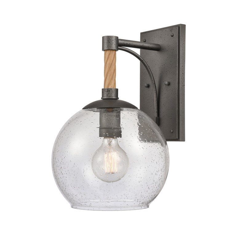 Applique murale d'extérieur 1 lumière 15,5 po Orlando - Fer Orlando, H 15,5 po x l 9,25 po x P 11 po