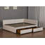 Lit de jour double avec tiroirs de rangement Lit de coin rembourré avec tête de lit en L Structure de lit de jour en velours pour chambre d'amis - Beige