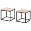 Table de bout, table de bout, ensemble de 2 tables de bout, table de chevet rectangulaire en bois et métal, table basse, petite table de bout avec rangement, pour salon, chambre à coucher, chêne naturel-186656192