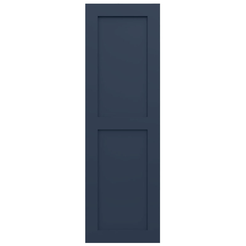 Deux volets plats égaux EnduraCore Composite, Bleu nuit sans étoile, L 18 po, H 79 po
