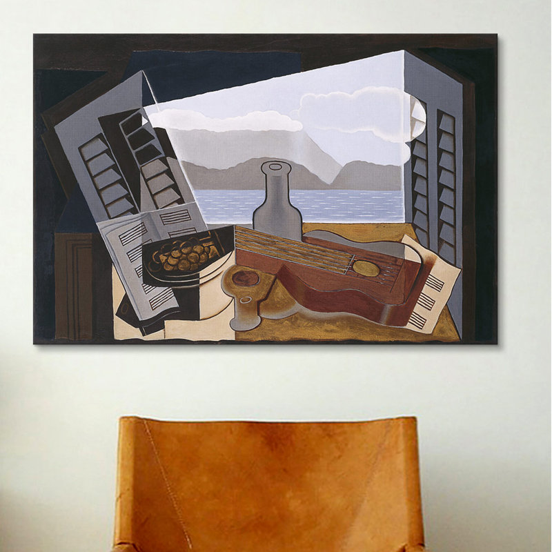 « the open windwon », reproduction d’art sur toile tendue Juan Gris, H 8 po x l 12 po x P 0,75 po